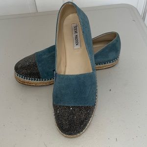 STEVE MADDEN Blue Pulsse Platform Espadrille Flats Size 8